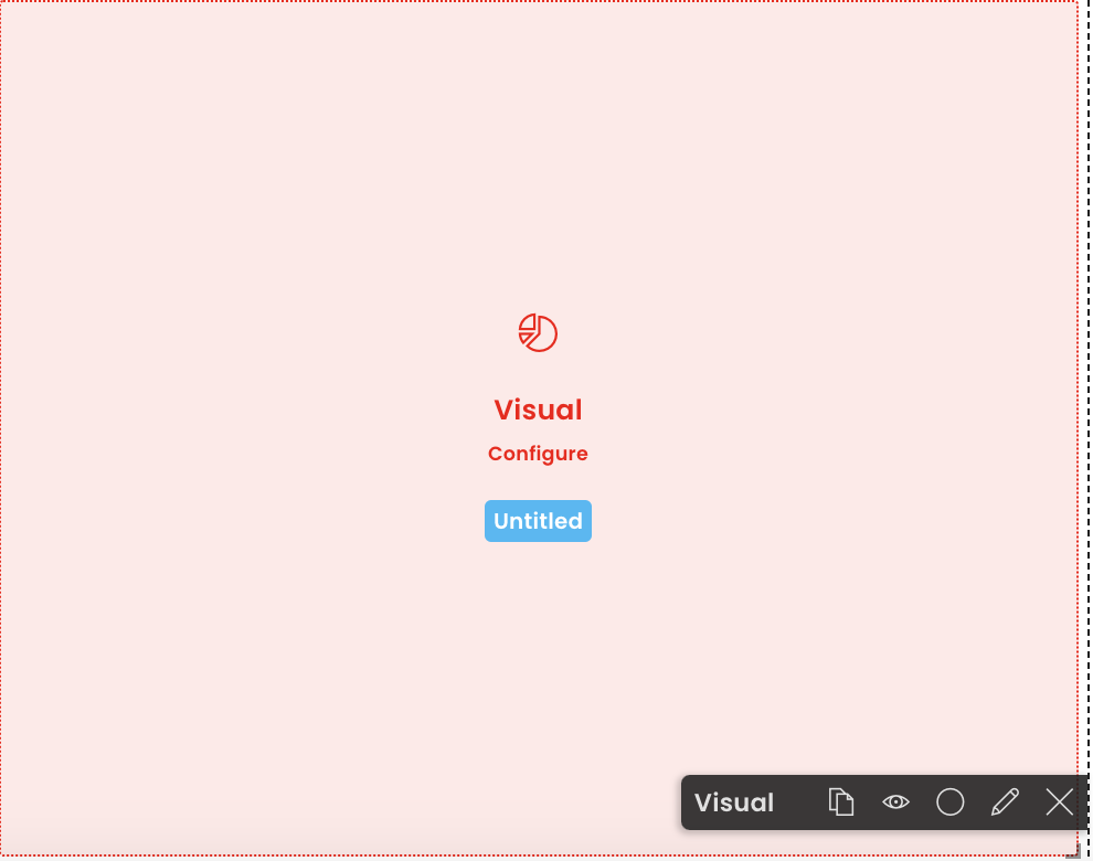 Image showing unconfigured visual component